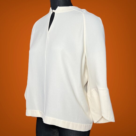 Hermes NWT Silk Blouse Top Shirt Size 38 Made in France Super High Quality - Picture 4 of 13